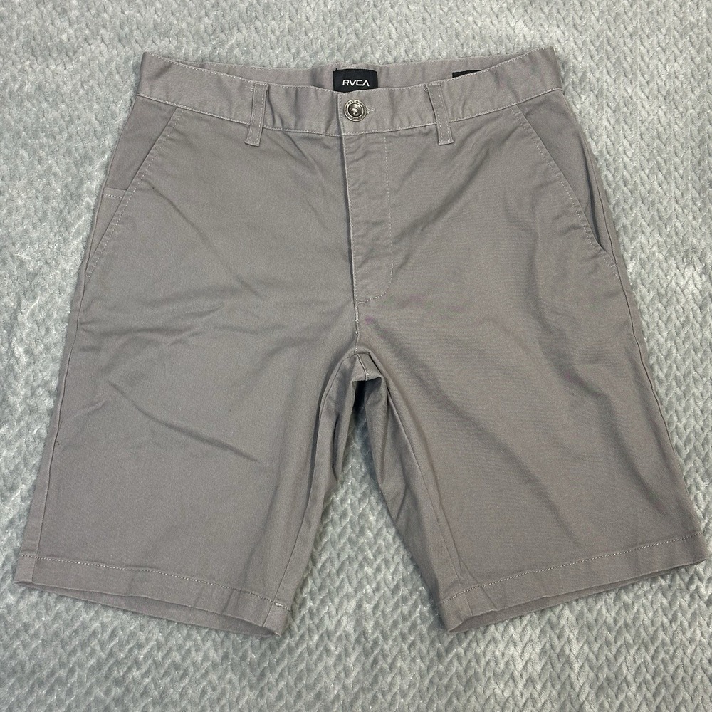 RVCA Men's 30 The Weekend Stretch Chino Short Shorts Grey‎ Casual 9in Inseam